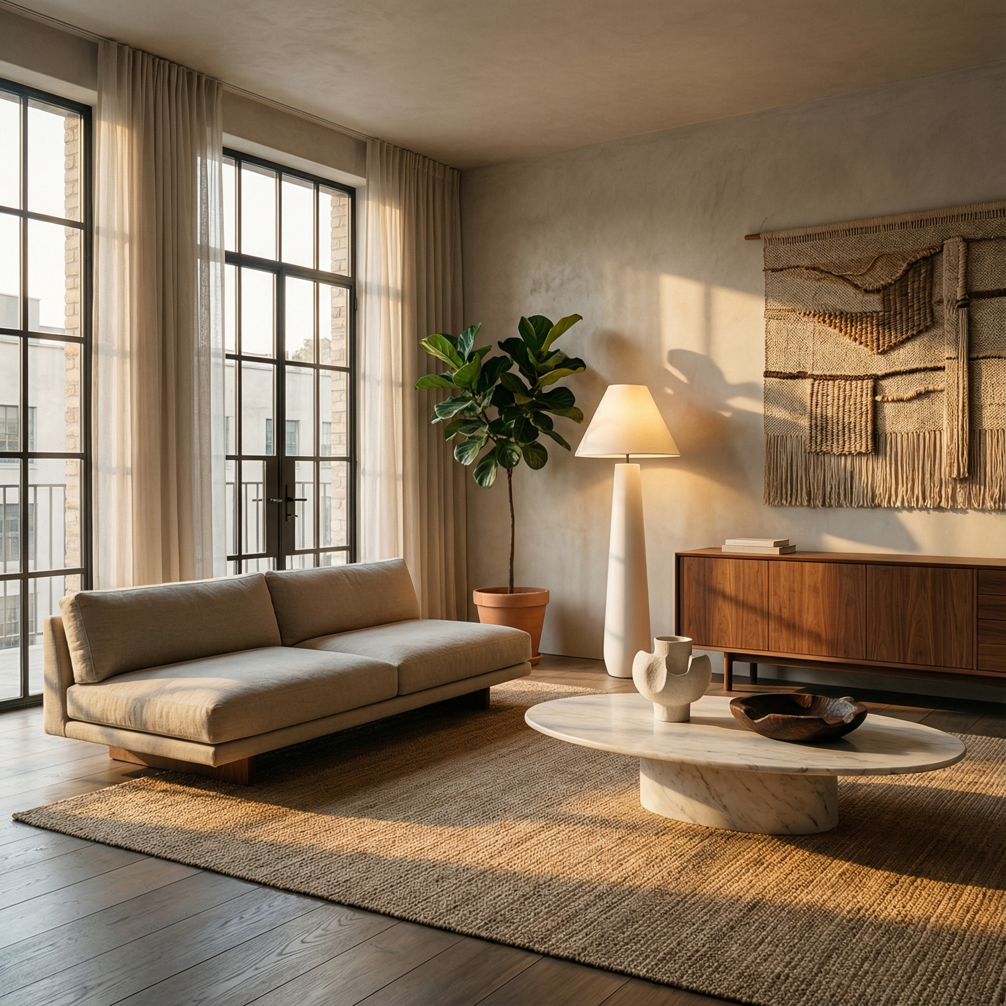Astra Resin Floor Lamp With Minimalist Modern Design For Living Room And A Sleek Tapered Silhouette