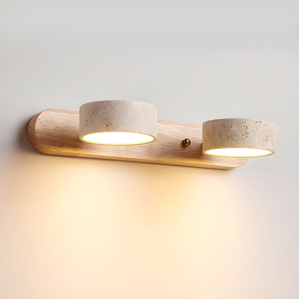Aurelia LED-vegglampe i travertin — arkitekttegnet studiodesign