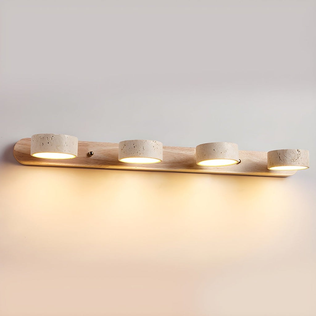 Aurelia LED-vegglampe i travertin — arkitekttegnet studiodesign