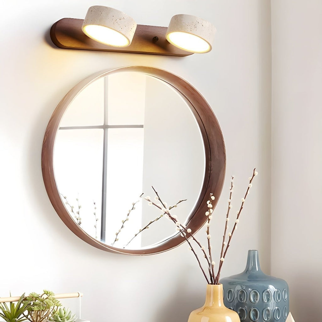 Aurelia LED-vegglampe i travertin — arkitekttegnet studiodesign