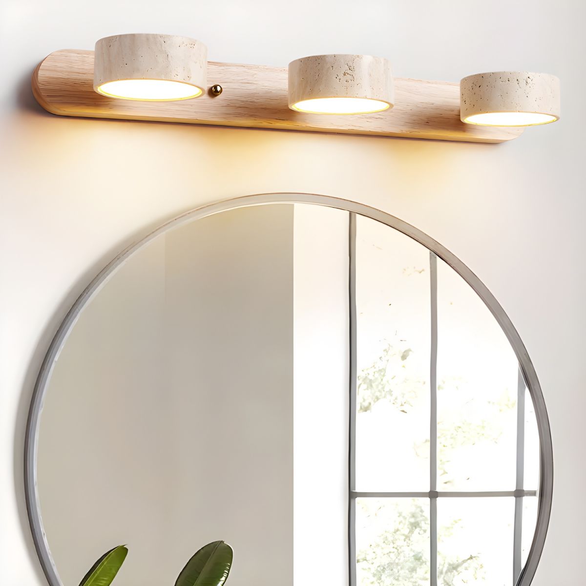 Aurelia LED-vegglampe i travertin — arkitekttegnet studiodesign