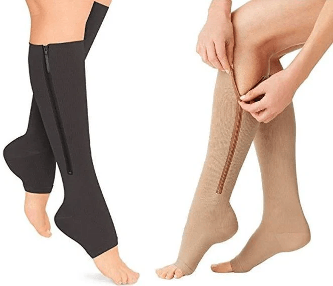 NovaCircula fokozatos kompressziós zokni cipzárral, 20–30 mmHg