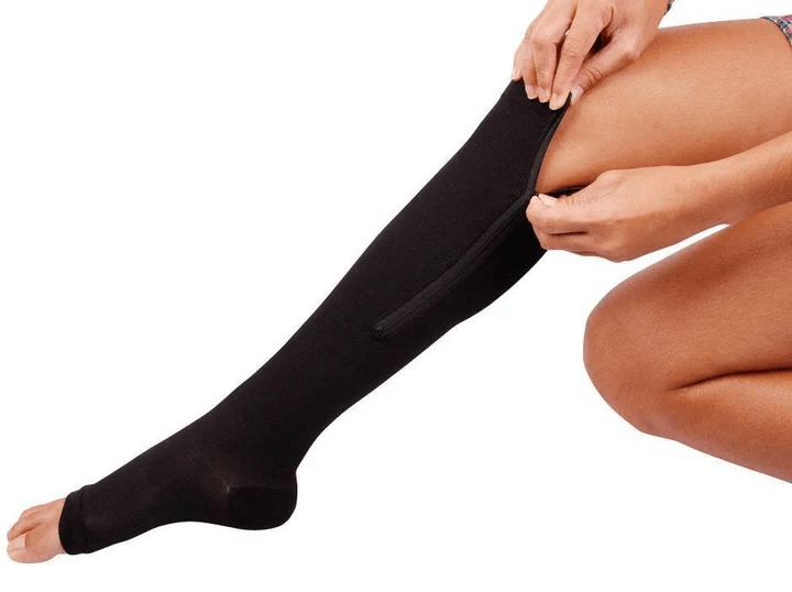 NovaCircula fokozatos kompressziós zokni cipzárral, 20–30 mmHg