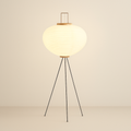 CalmAura Japandi Inspired Tripod Lamp Living Room Minimalist Serenity Elegant Nordic Home Accent