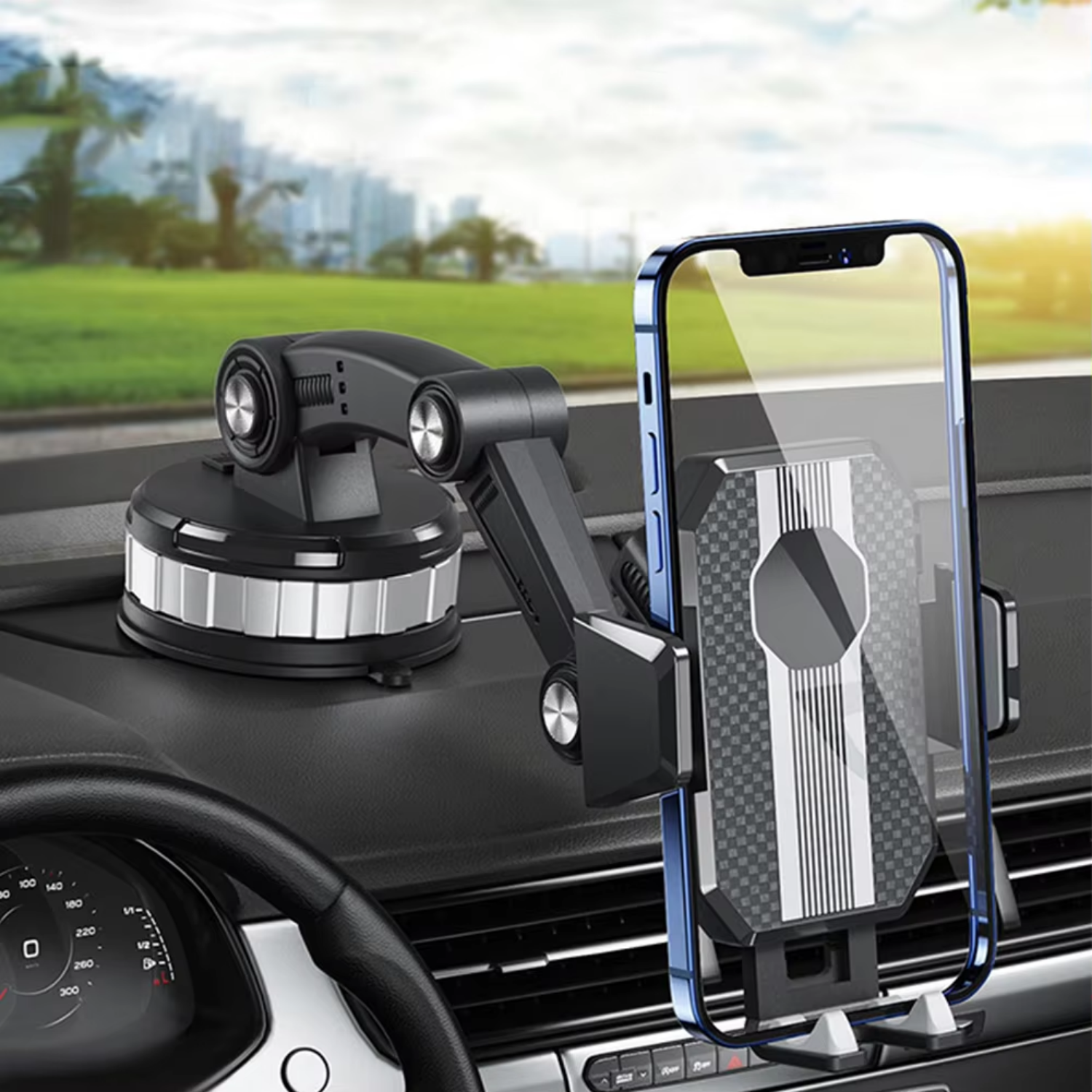 Universal Car Dashboard Phone Holder With 360-Degree Rotation And Strong Suction