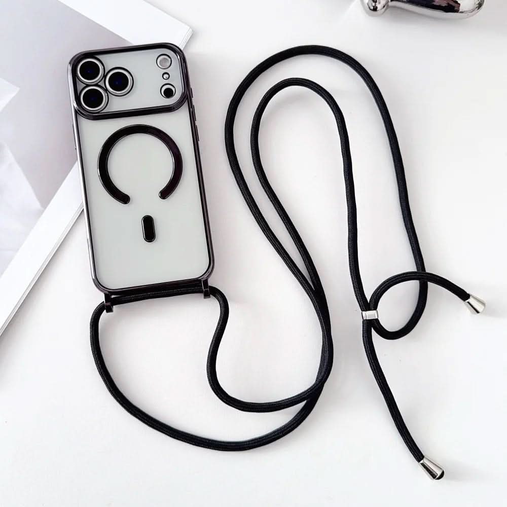 NovaCarry állítható telefontartó pánt — MagSafe-kompatibilis átlátszó tok