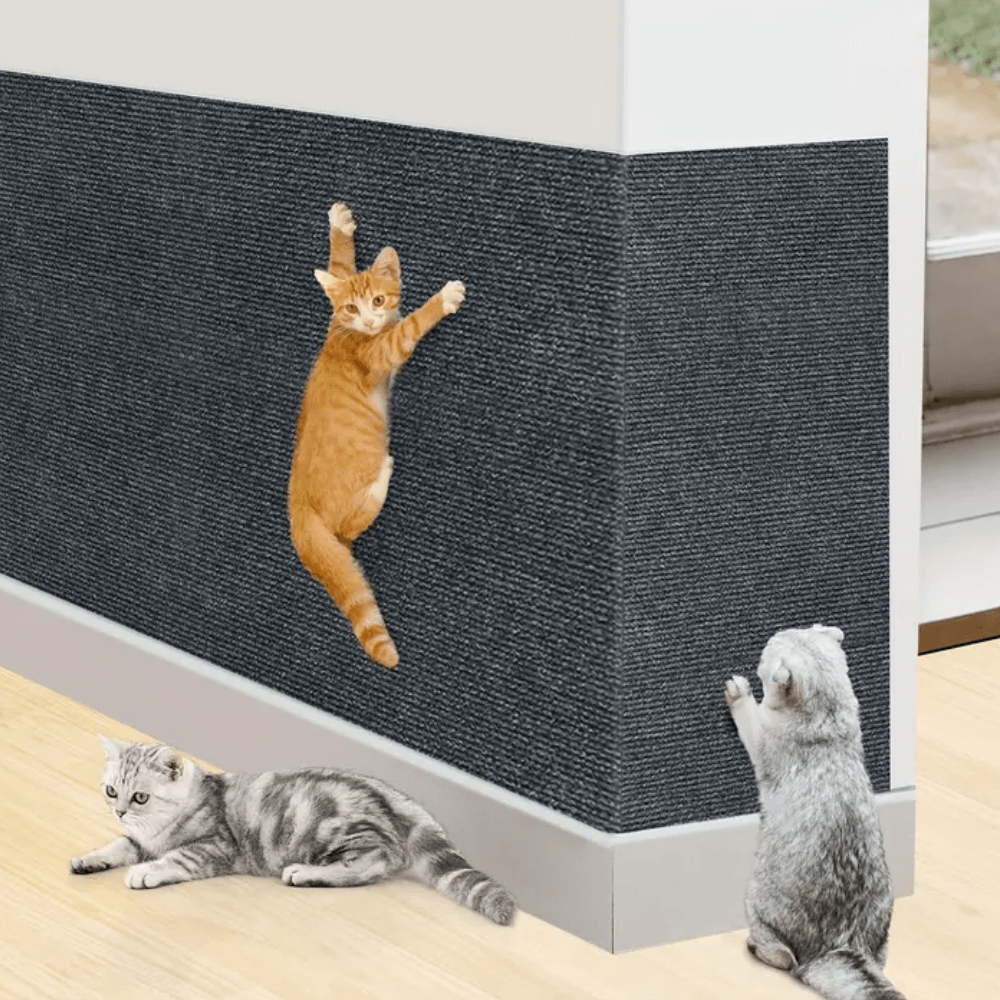 Griffoir pour chat en polyester résistant - planche à griffer facile à installer