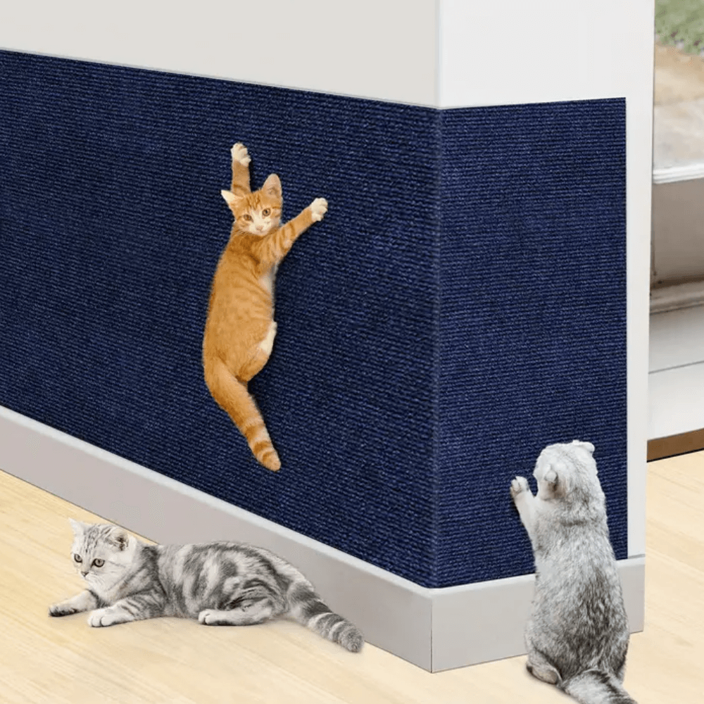 Griffoir pour chat en polyester résistant - planche à griffer facile à installer