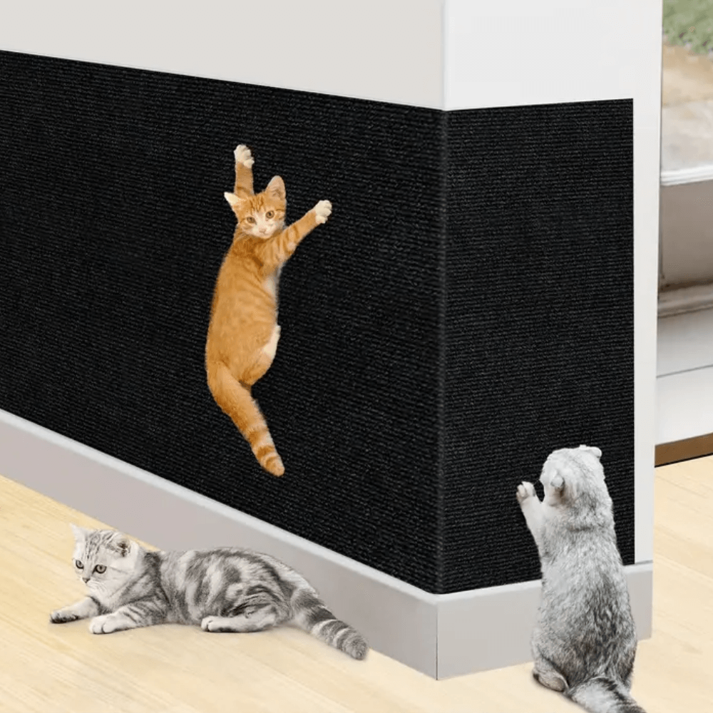 Griffoir pour chat en polyester résistant - planche à griffer facile à installer