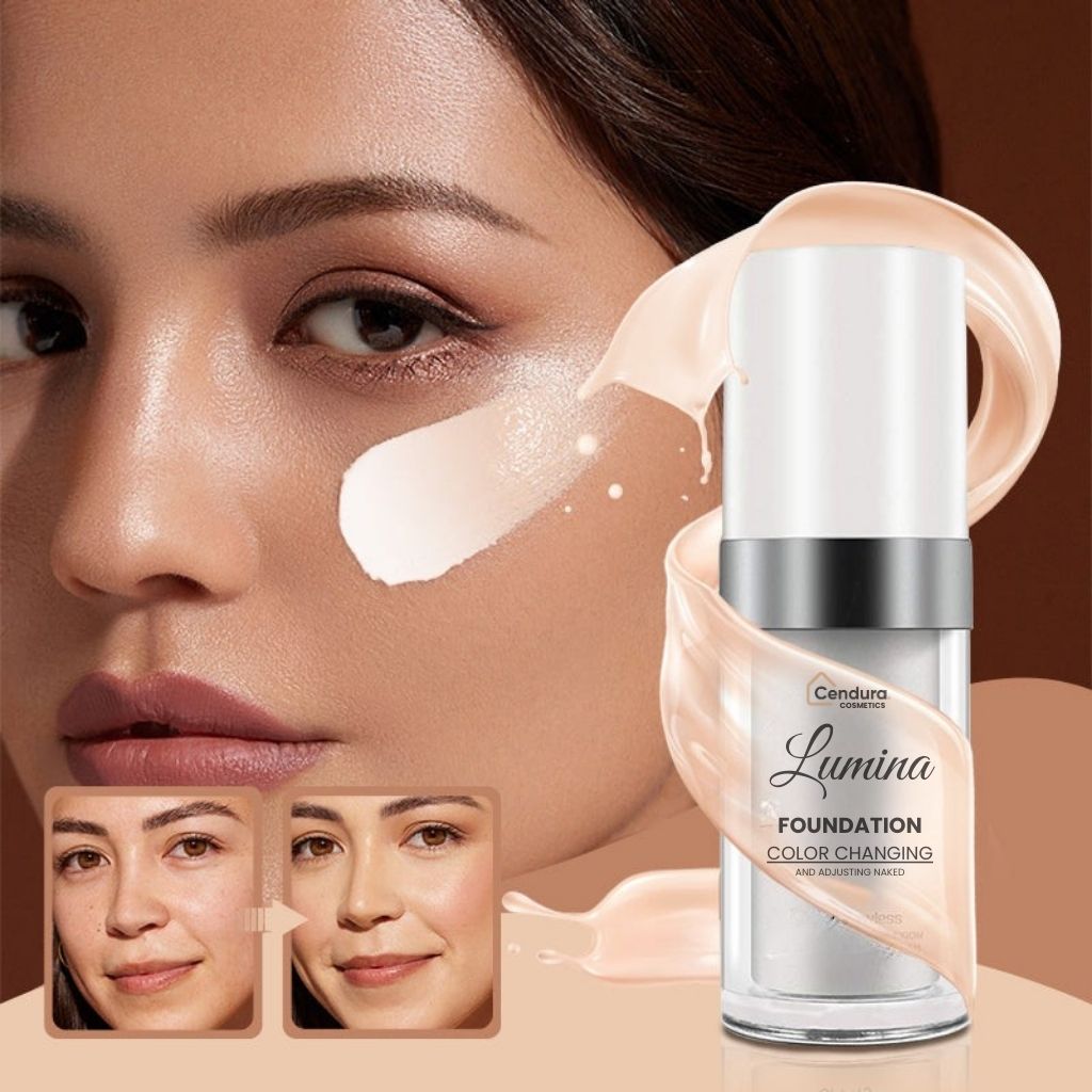 Base de maquillaje Lumina que se adapta al tono para piel madura y seca — acabado hidratante y protector