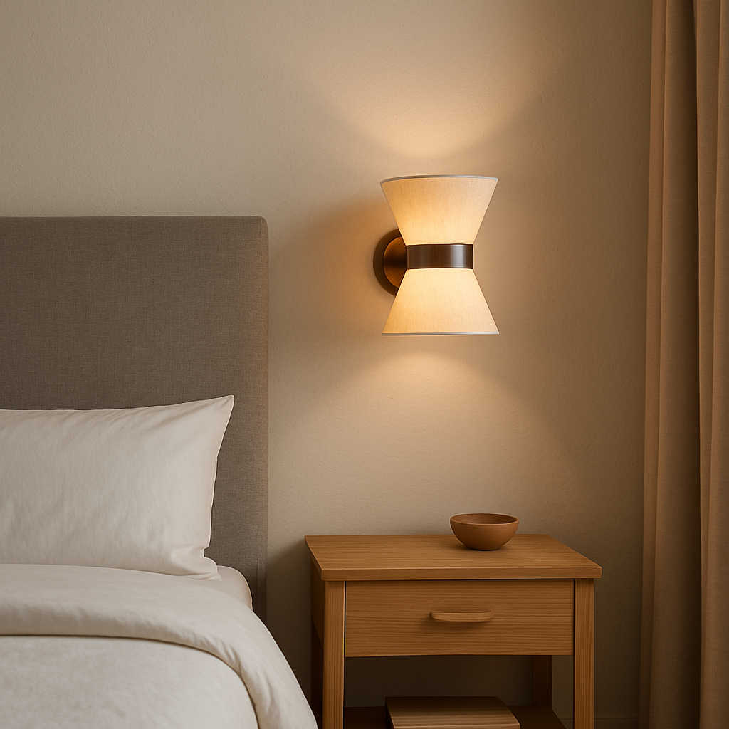 Wabi Sabi Silk Wall Lamp G9 Base, Warm Light For Japandi Style