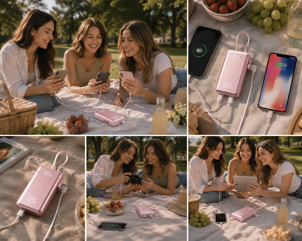 22500mAh powerbank — hurtig opladning, indbygget digitalt display