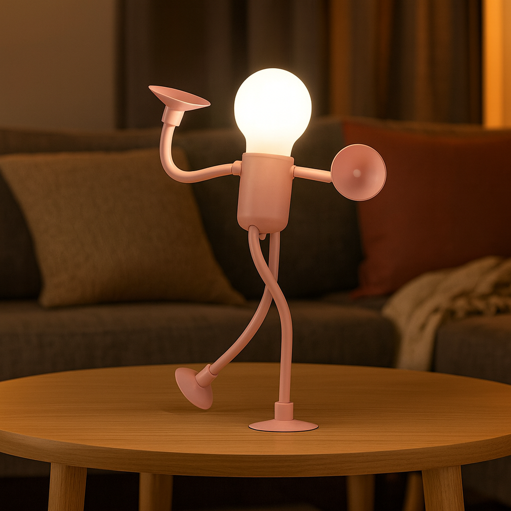 LED Light Table Lamp With Flexible Arms Dimmable Ambient Light For Living Room Or Office