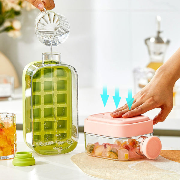 2-In-1 Ice Cube Hydration Bottle Removable Upper Freezing Chamber