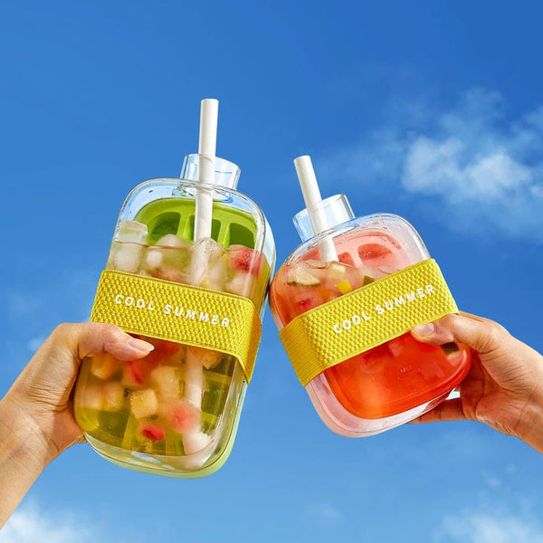 2-In-1 Ice Cube Hydration Bottle Removable Upper Freezing Chamber