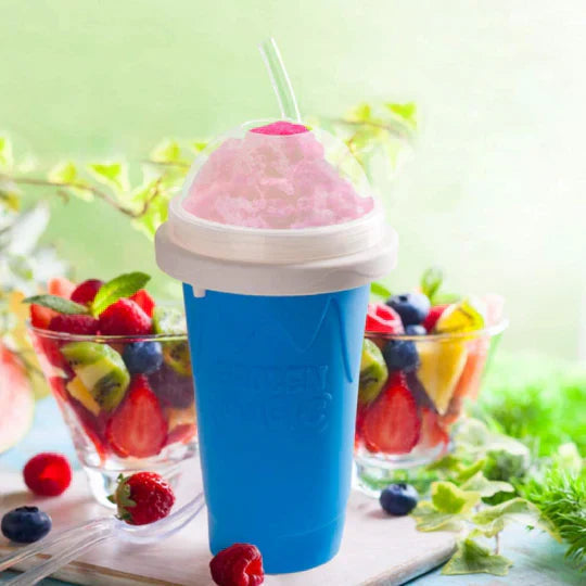 ChillRush Slushie Maker — Quick Freeze System, Chills Sealed Containers Under One Minute