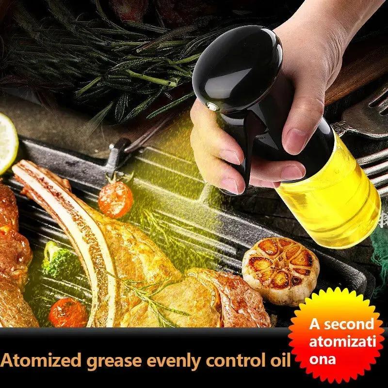 Spray trasparente per olio da cucina - nebulizzatore da cucina ergonomico con beccuccio antigoccia e dosaggio preciso