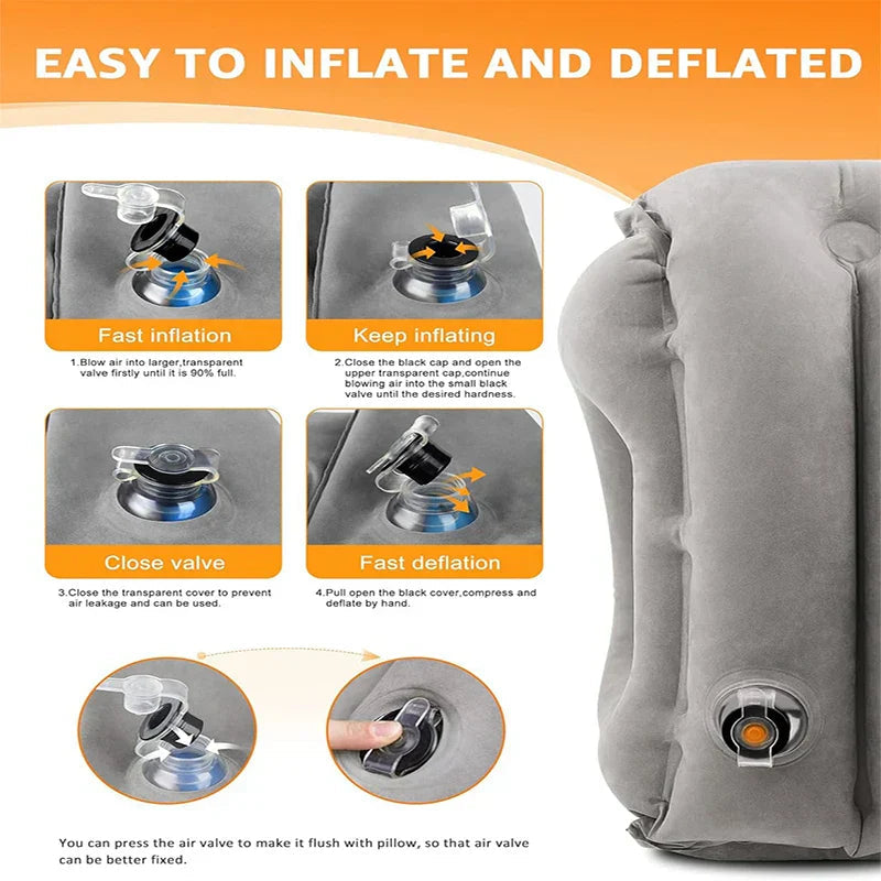 Cuscino da viaggio ComfortRest — Supporto per collo e testa a 45 gradi, design compatto