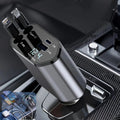 Caricabatterie compatto per auto da 120W — Cavi retrattili, porte USB, ricarica rapida