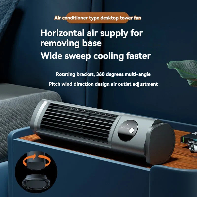 Cool Breeze evaporativ kylande skrivbordsfläkt — Kompakt design utan torn