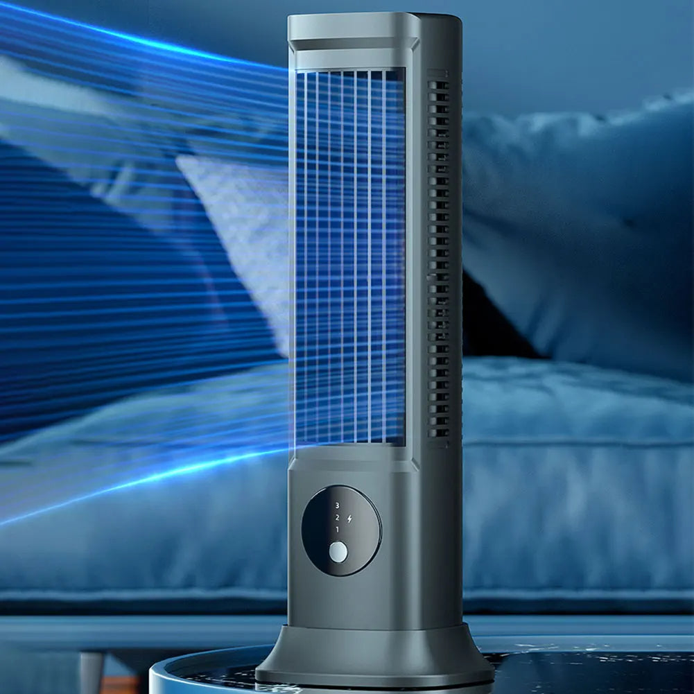 Slanke bureaueventilator — draagbaar oplaadbaar ontwerp, batterij van 1200mAh, fluisterstille koeling