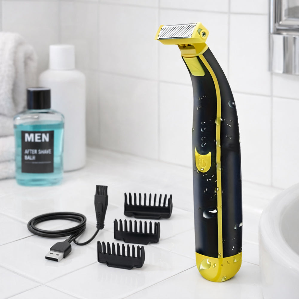 Portable Electric Shaver — 6.7 x 1.5 Inch Slim Body, USB Type-C Charging
