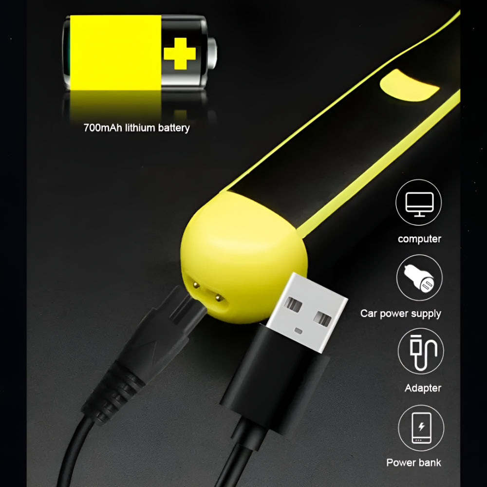 Portable Electric Shaver — 6.7 x 1.5 Inch Slim Body, USB Type-C Charging