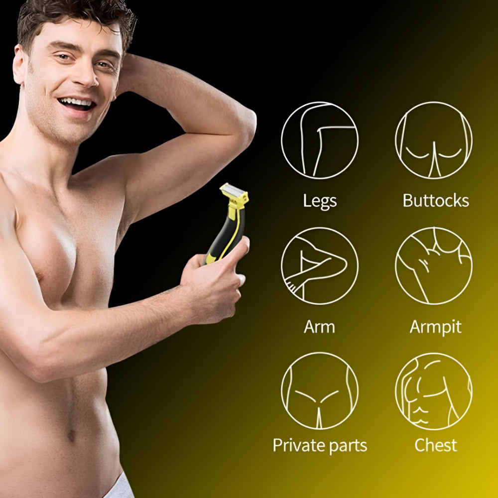 Portable Electric Shaver — 6.7 x 1.5 Inch Slim Body, USB Type-C Charging