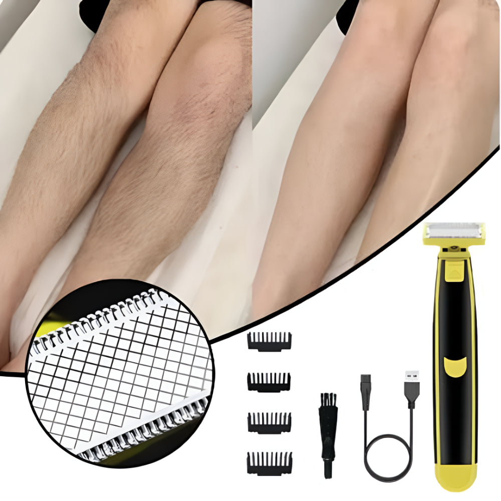 Portable Electric Shaver — 6.7 x 1.5 Inch Slim Body, USB Type-C Charging