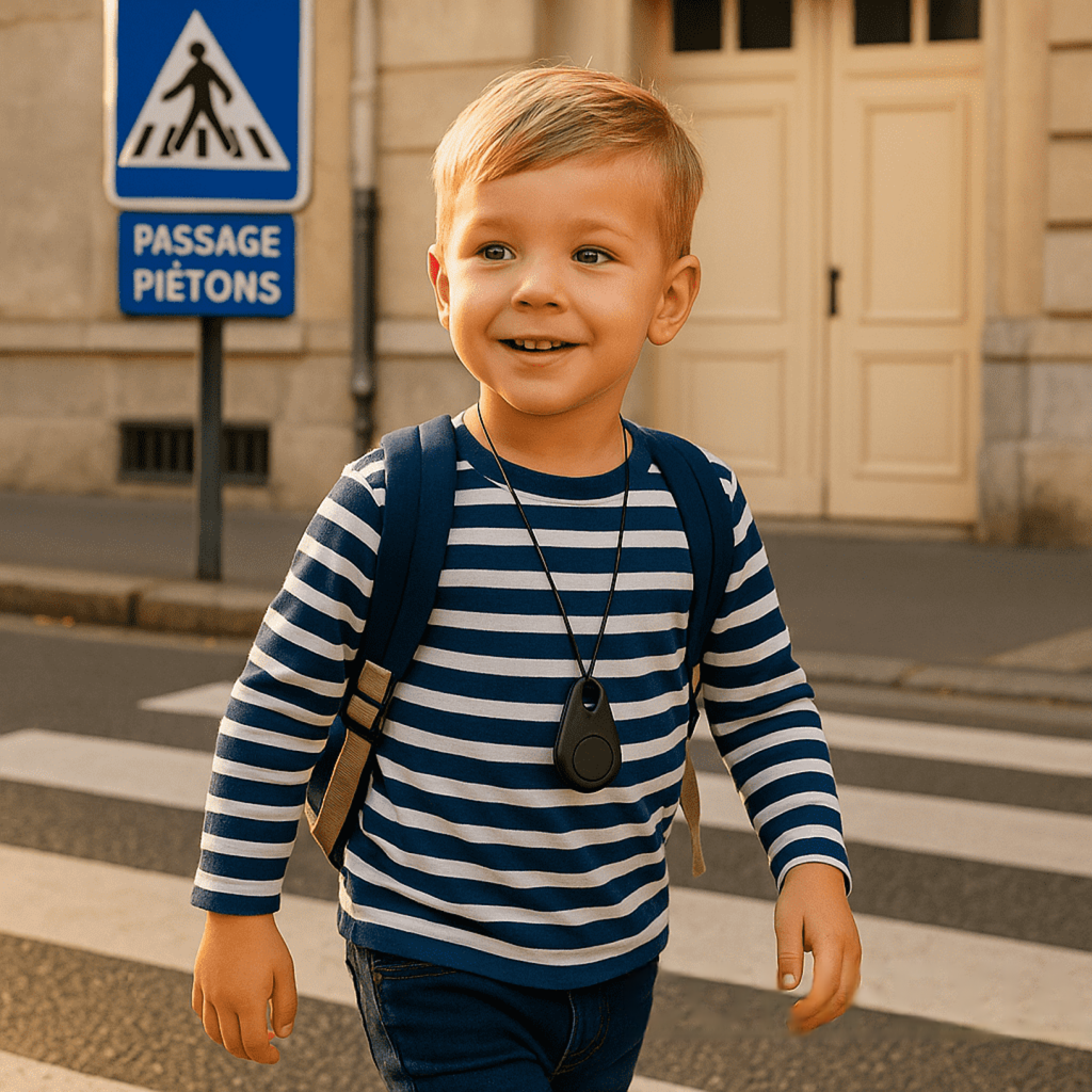 Tracker GPS compatto per bambini — Posizione in tempo reale, resistente all'acqua IP67, peso di 17g, avviso SOS