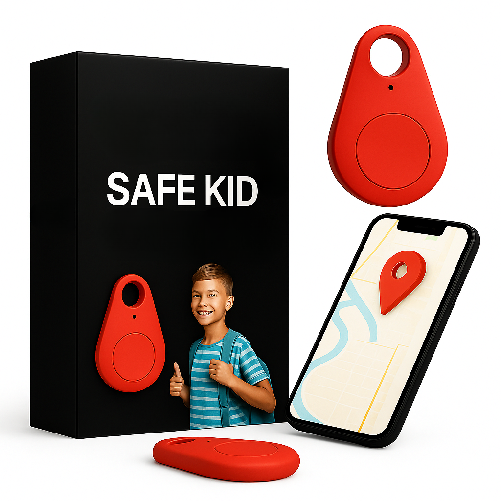 Tracker GPS compatto per bambini — Posizione in tempo reale, resistente all'acqua IP67, peso di 17g, avviso SOS