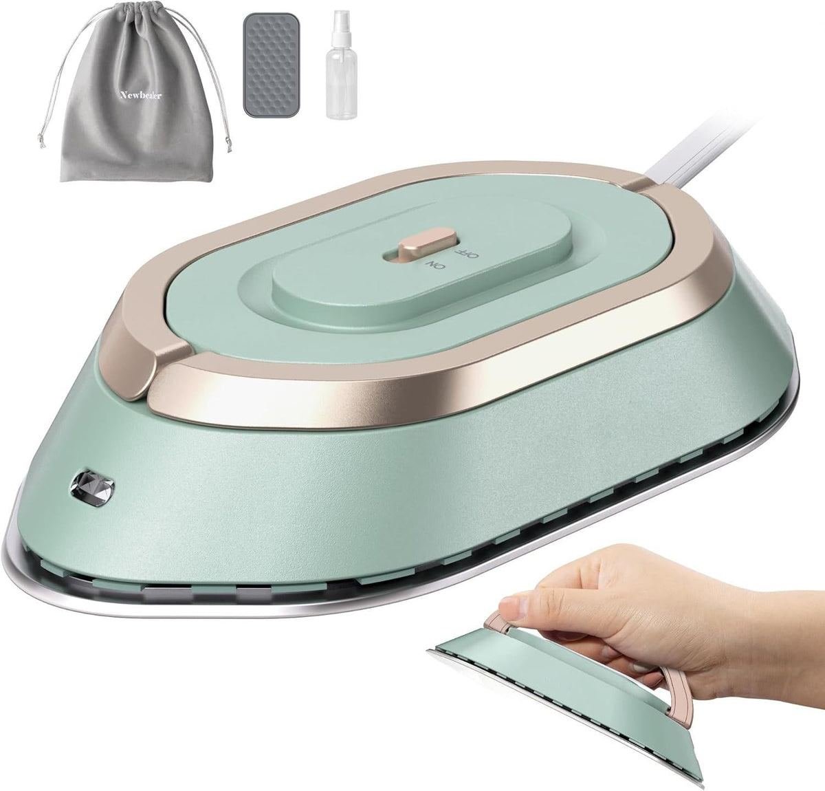 Dual-Voltage Compact Travel Iron — Lightweight, Portable