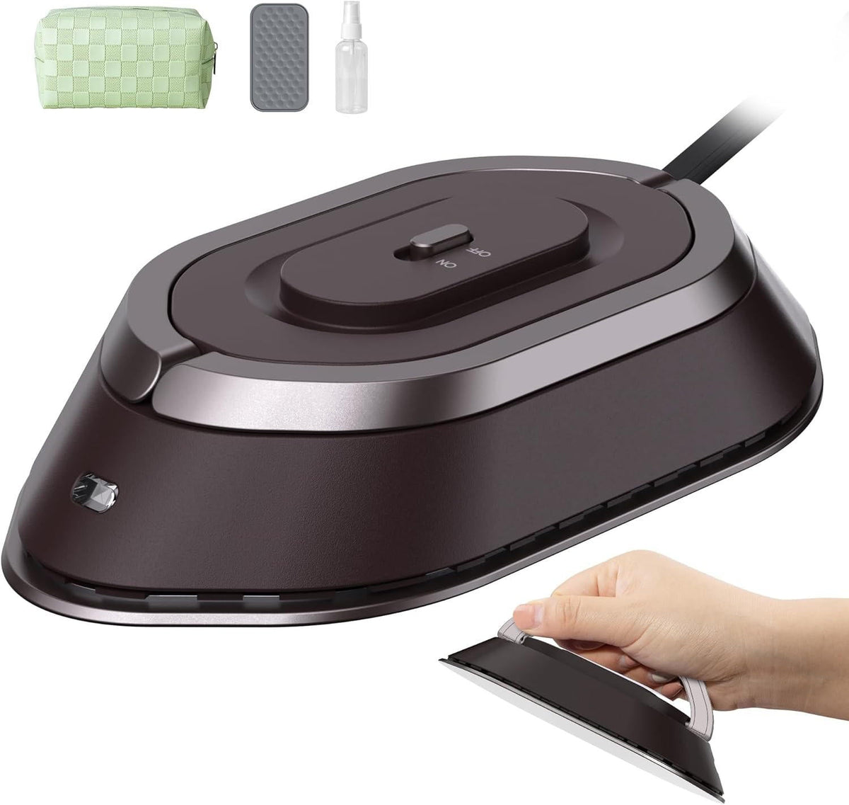 Dual-Voltage Compact Travel Iron — Lightweight, Portable