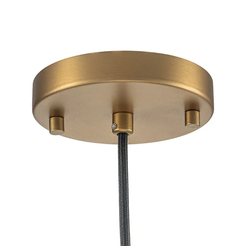 Elegant Contemporary 1-Light Pendant With Glass Seeded Dome For Dining Room Table