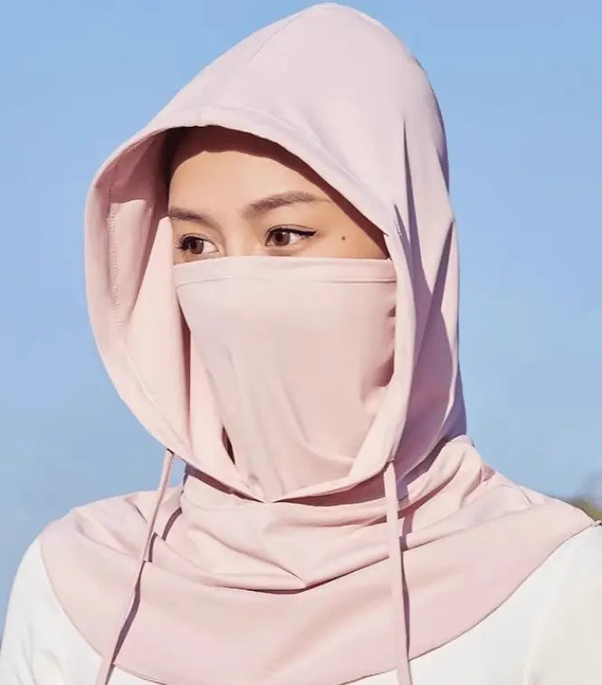 Balaklava i issilke — UPF 50-solskyddande ansiktsmask, lättviktigt UV-skydd