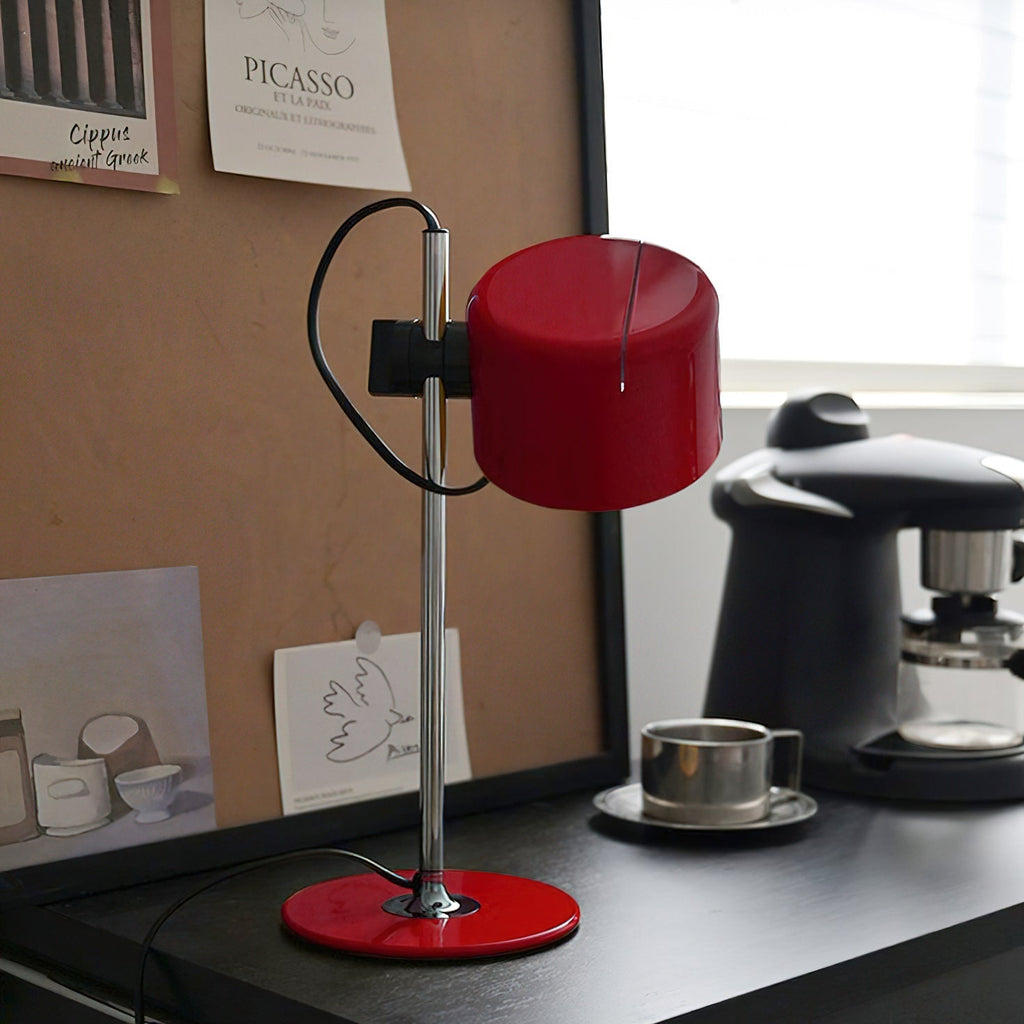 Industrial Metal Desk Lamp With Adjustable Arm And Multi-Directional Lighting