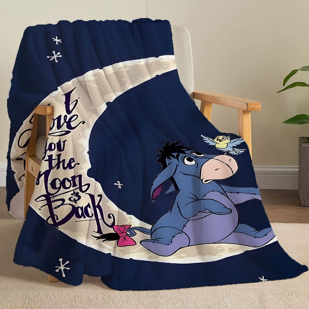 Eeyore Design Fleece Throw — Geometric All-Season Blanket