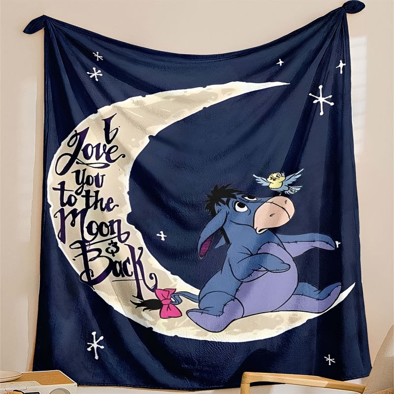 Eeyore Design Fleece Throw — Geometric All-Season Blanket