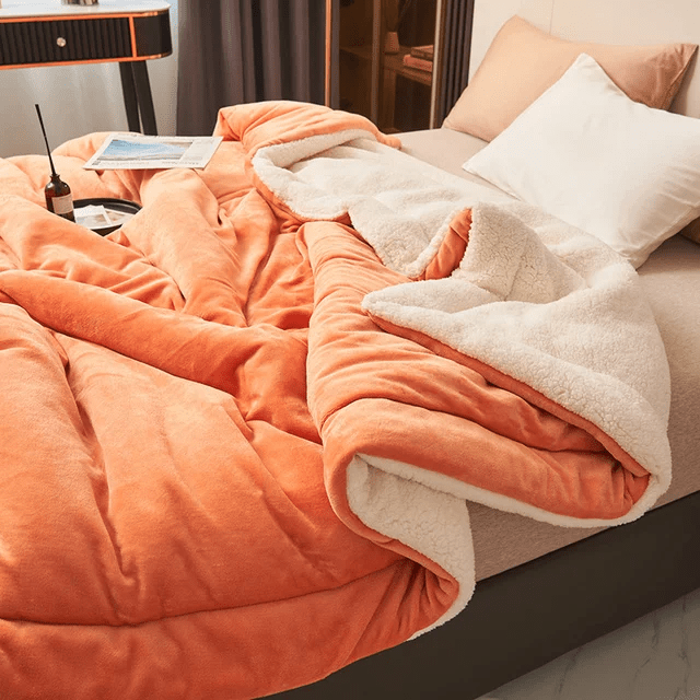 Cozy Haven-flanellteppe — Mykt stoff, hudvennlig overflate