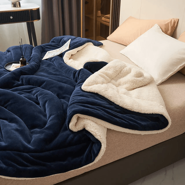 Cozy Haven-flanellteppe — Mykt stoff, hudvennlig overflate