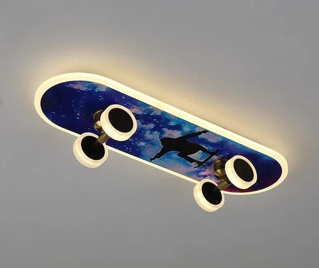 LED světla LumaDeck ve tvaru skateboardu v jasných barvách pro dětské pokoje, dekorace a hravé akcenty  