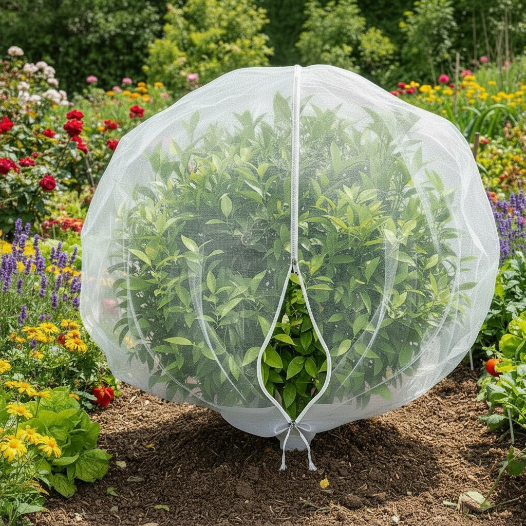 Sacs en maille respirante Cropshield pour fruits — Fermeture à cordon, lien de serrage