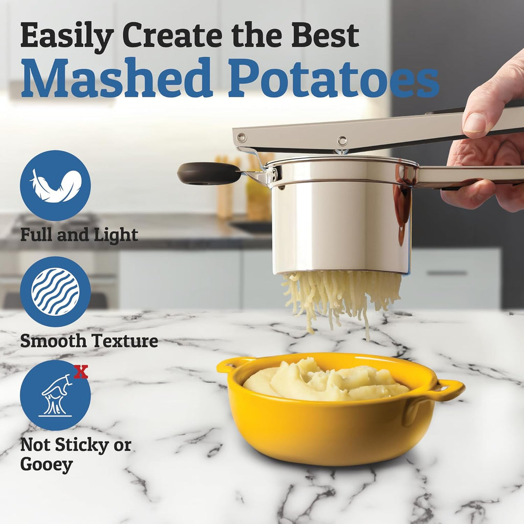 Ustensile robuste pour écraser Culinary Master — Poids de 15oz, conception à pression uniforme