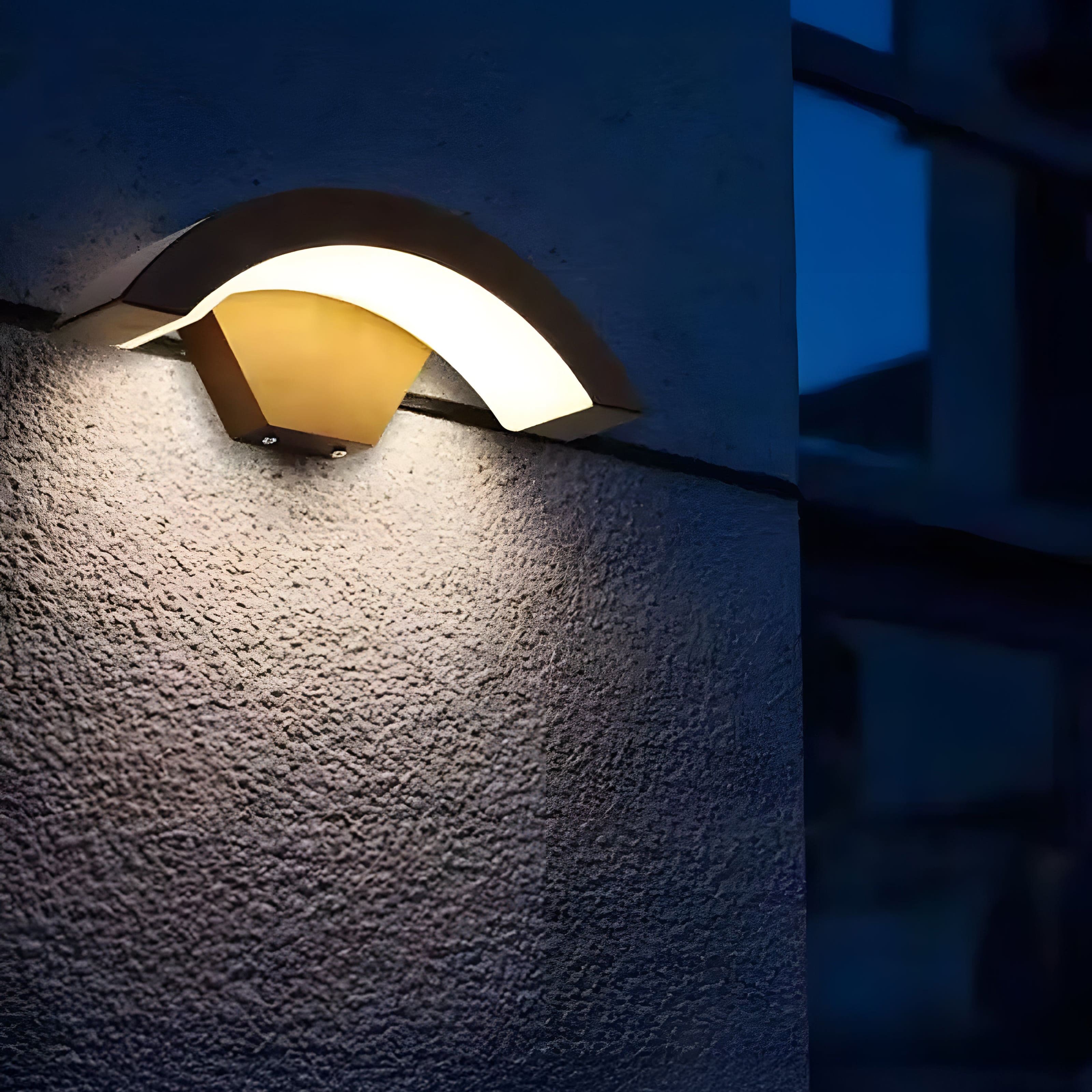 ArcWave Contemporary Exterior Wall Lantern With Motion Sensing For Outdoor Lighting