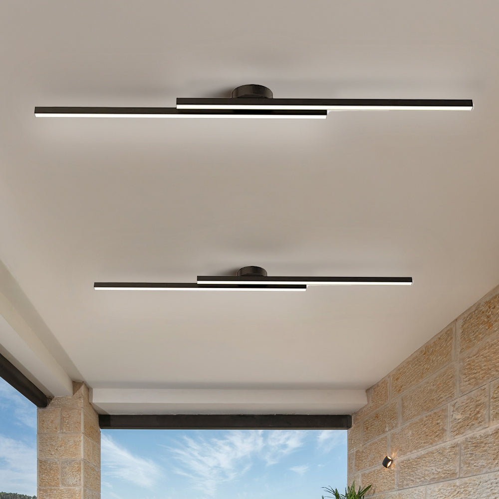 LumenVale Aluminum LED Ceiling Light With Minimalist Design, Semi Flush For Living Areas