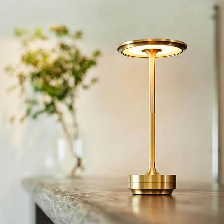 DIMAVIA Rechargeable Aluminum LED Table Lamp — Cordless Touch Control, Adjustable Brightness