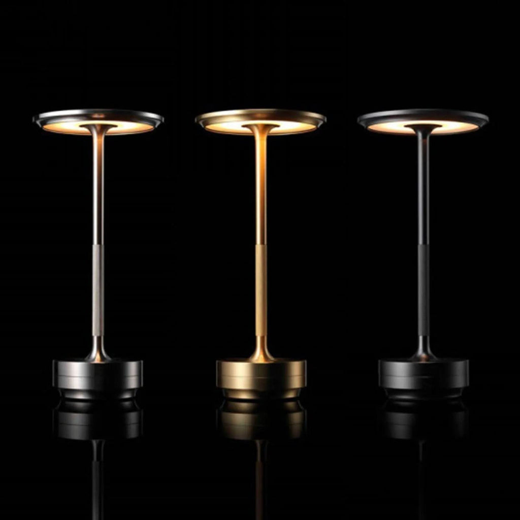 DIMAVIA Rechargeable Aluminum LED Table Lamp — Cordless Touch Control, Adjustable Brightness