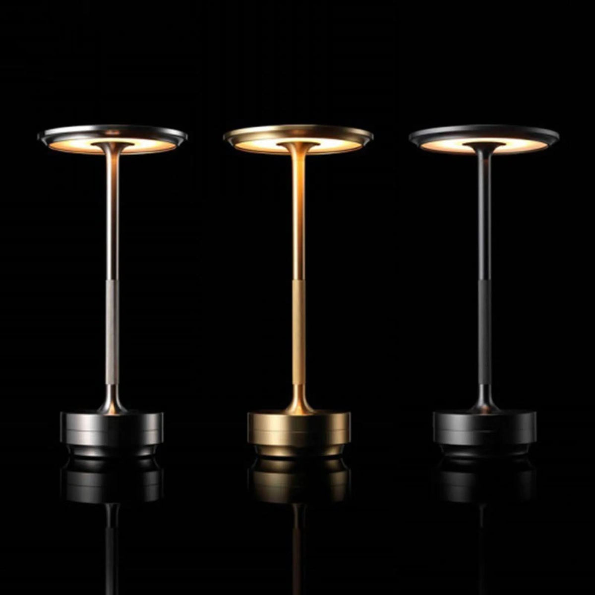 DIMAVIA Rechargeable Aluminum LED Table Lamp — Cordless Touch Control, Adjustable Brightness
