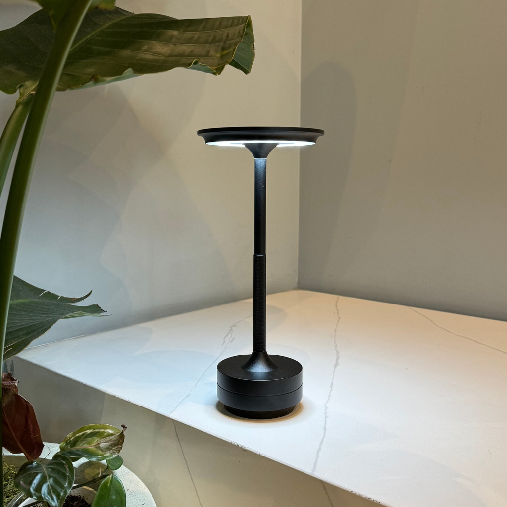DIMAVIA Rechargeable Aluminum LED Table Lamp — Cordless Touch Control, Adjustable Brightness