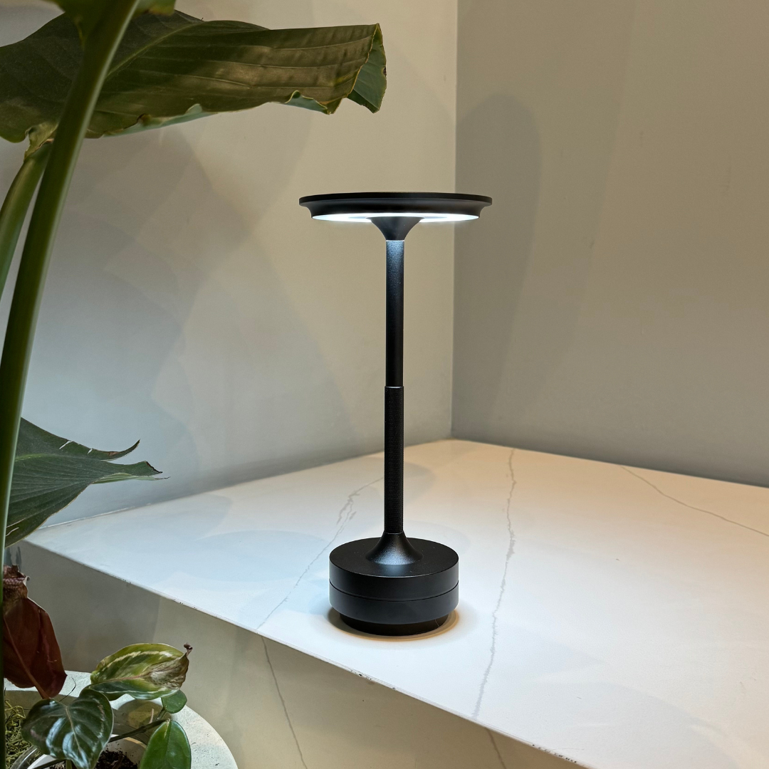 DIMAVIA Rechargeable Aluminum LED Table Lamp — Cordless Touch Control, Adjustable Brightness
